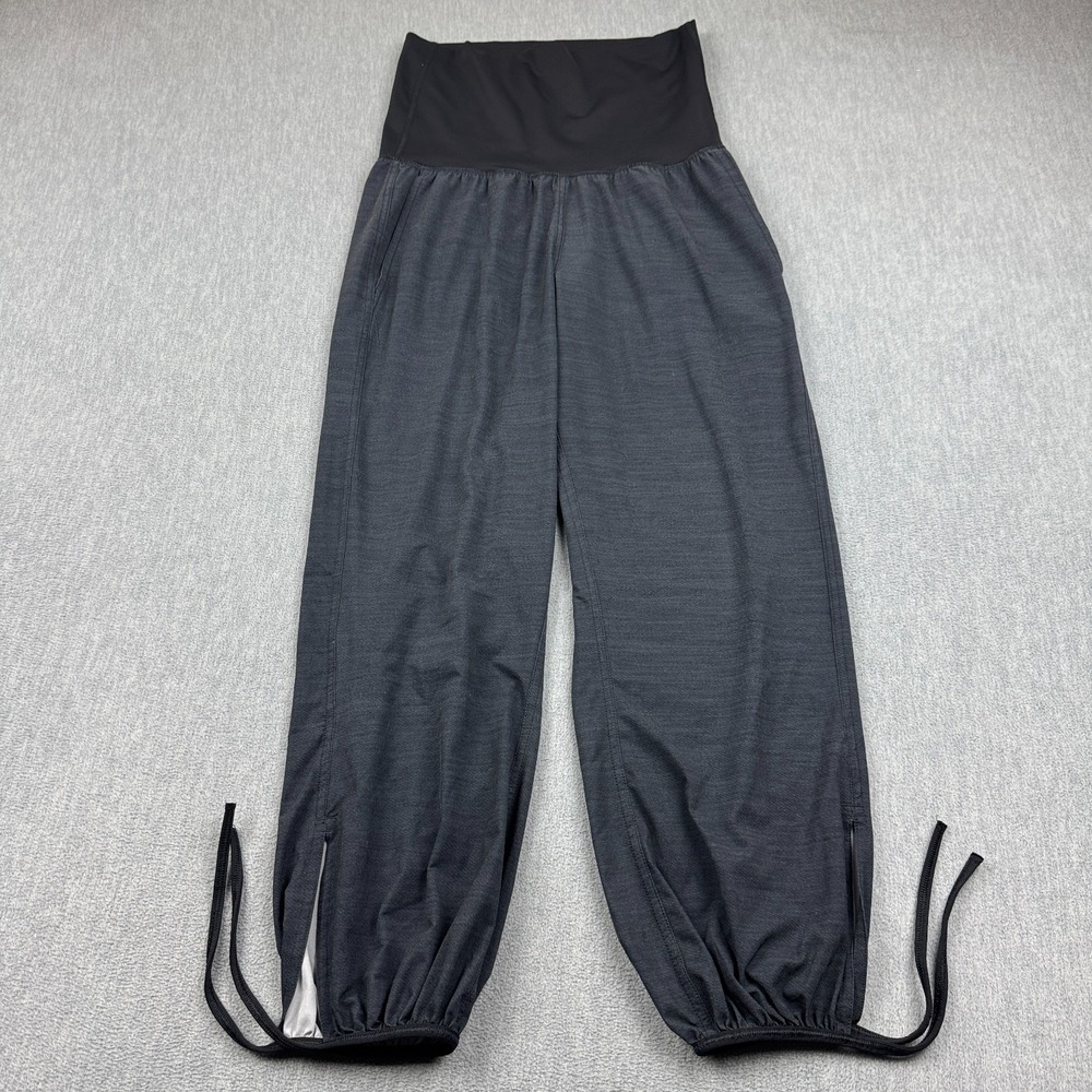 Lululemon Om Pants Women 4 Gray Commuter Denim‎ Yoga Jogger Lightweight Athletic